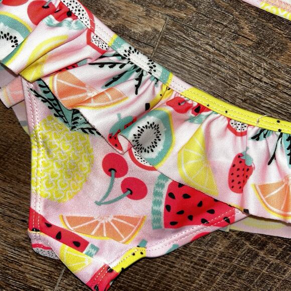 KavKas Girl’s Swimsuit 2 Piece Fruit Pattern 2T - Picture 6 of 8